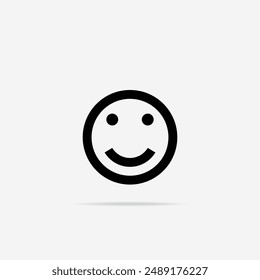 Smile Emoji icon flat. Vector Smile Emoji symbol