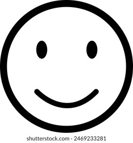 Smile Emoji, Smile Icon, Happy face, smiley face icons, Emoji outline black