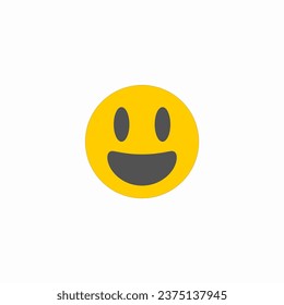 smile emoji icon isolated on white background. Smiley emoticon symbol modern, simple, vector, icon for website design, mobile app, ui. Vector Illustration