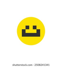 Smile emoji icon, logotype, vector illustration