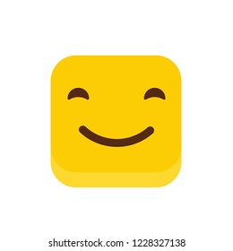 Smile emoji icon vector