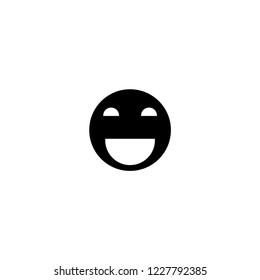 smile emoji icon. smile emoji vector illustration on white background for web and apps.