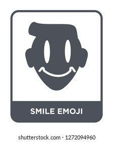 smile emoji icon vector on white background, smile emoji trendy filled icons from Emoji collection, smile emoji simple element illustration