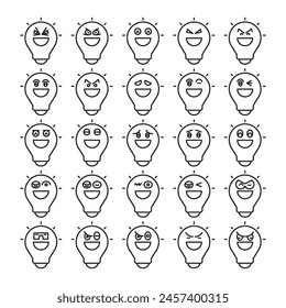 smile emoji icons set vector illustration