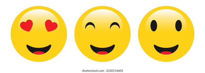  smile emoji, smiling, laugh emoji icon set in generic style, laughing face emoticon concept, smiley face emoji, feeling happy emoji