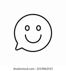 smile emoji speech bubble icon sign vector