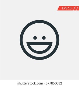Smile emoji vector icon
