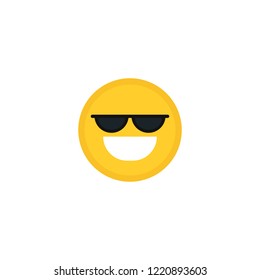 Smile emoji. Vector icon illustration Flat design