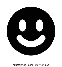 Smile emoji vector icon  isolated on white background