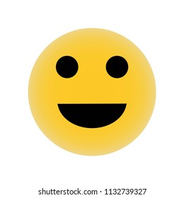 Smile emoji vector icon. Simple element illustration. Smile emoji symbol design. Can be used for web and mobile.