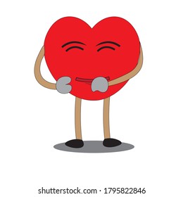 Smile emot from heart shape