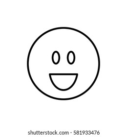 Smile emoticon cartoon icon vector illustration graphic design