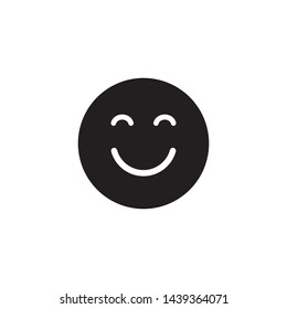 Smile Emoticon Face Icon Vector Illustration