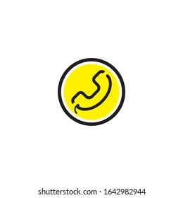 smile emoticon in the form of a telephone icon