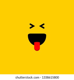 Smile Emoticon and Happiness Vector Template