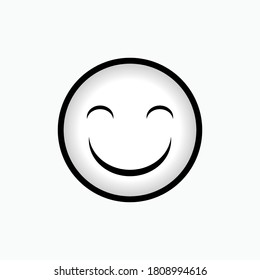 Smile Emoticon. Happy Symbol - Vector.