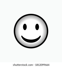 Smile Emoticon. Happy Symbol - Vector Logo Template.
