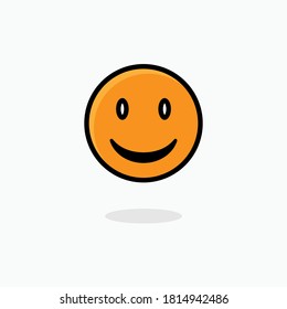 Smile Emoticon. Happy Symbol - Vector Logo Template.