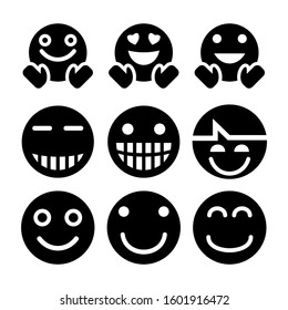 smile emoticon icon isolated sign symbol vector illustration - Collection of high quality black style vector icons
