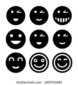 smile emoticon icon isolated sign symbol vector illustration - Collection of high quality black style vector icons
