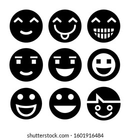 smile emoticon icon isolated sign symbol vector illustration - Collection of high quality black style vector icons
