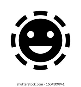 smile emoticon icon isolated sign symbol vector illustration - Collection of high quality black style vector icons
