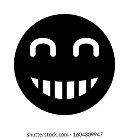 smile emoticon icon isolated sign symbol vector illustration - Collection of high quality black style vector icons
