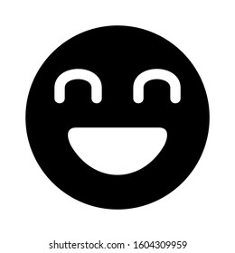smile emoticon icon isolated sign symbol vector illustration - Collection of high quality black style vector icons
