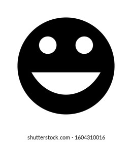 smile emoticon icon isolated sign symbol vector illustration - Collection of high quality black style vector icons
