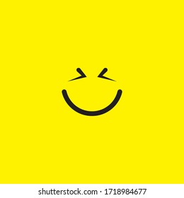 Smile Emoticon Logo Icon Vector Template Design Illustration