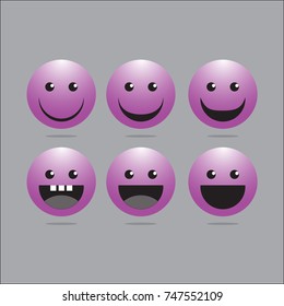 Smile emoticon logo, Vector Design Template