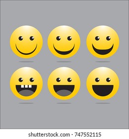 Smile emoticon logo, Vector Design Template