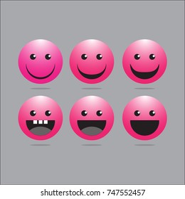 Smile emoticon logo, Vector Design Template