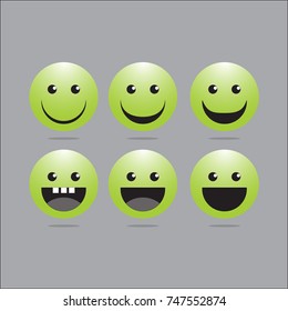 Smile emoticon logo, Vector Design Template