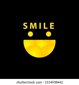 Smile Emoticon Logo Vector Template Design Illustration