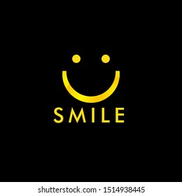 Smile Emoticon Logo Vector Template Design Illustration