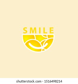 Smile Emoticon Logo Vector Template Design Illustration