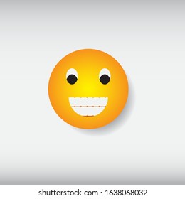 Smile Emoticon Logo Vector Template Design Illustration