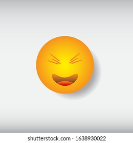 Smile Emoticon Logo Vector Template Design Illustration