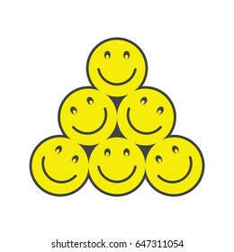 Smile Emoticon Logo Vector Template