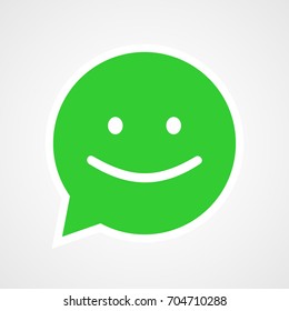 Smile Emoticon Logo Vector Template Design