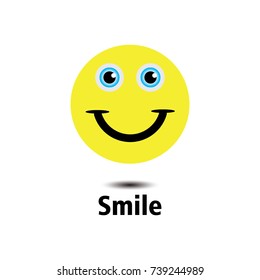 Smile Emoticon Logo Vector Template Design