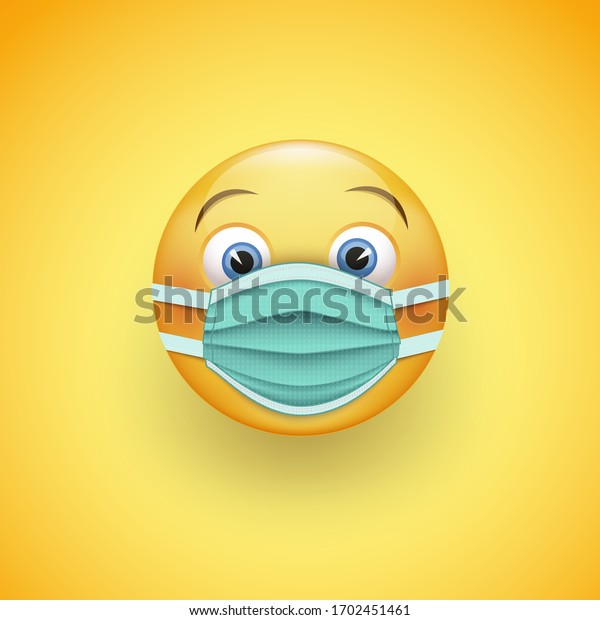 Smile Emoticon Protective Surgical Mask Icon เวกเตอร์สต็อก ปลอดค่าลิขสิทธิ์ 1702451461 0942