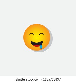 smile emoticon vector concept template design illustration