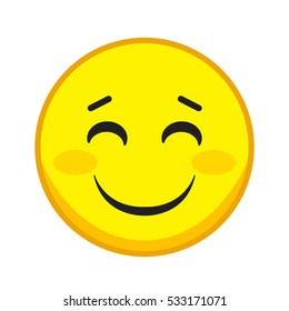 Smile emoticon, vector icon