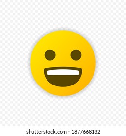 Smile Emoticon Vector icon. Positive smiling emoji symbol isolated. Vector illustration EPS 10