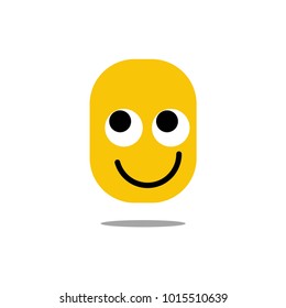 Smile Emoticon Vector Template Design