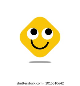 Smile Emoticon Vector Template Design