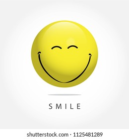 Smile Emoticon Vector Template Design Illustration