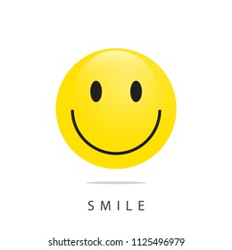 Smile Emoticon Vector Template Design Illustration